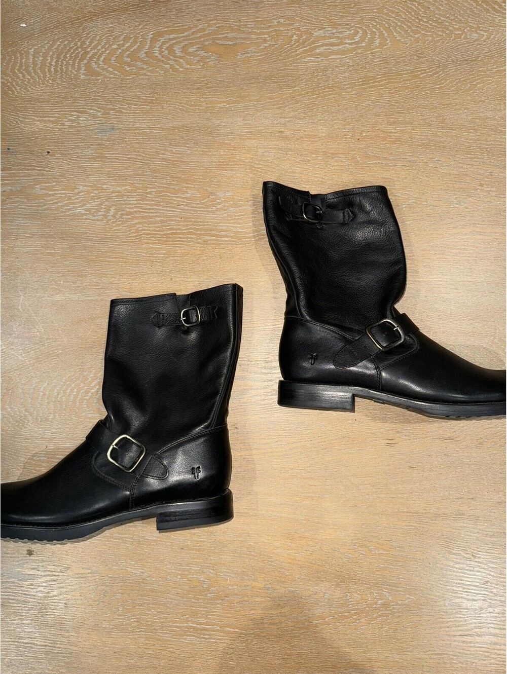 Frye Veronica Short Black Leather Moto Boots 76509 Women’s Size 10 - EUC